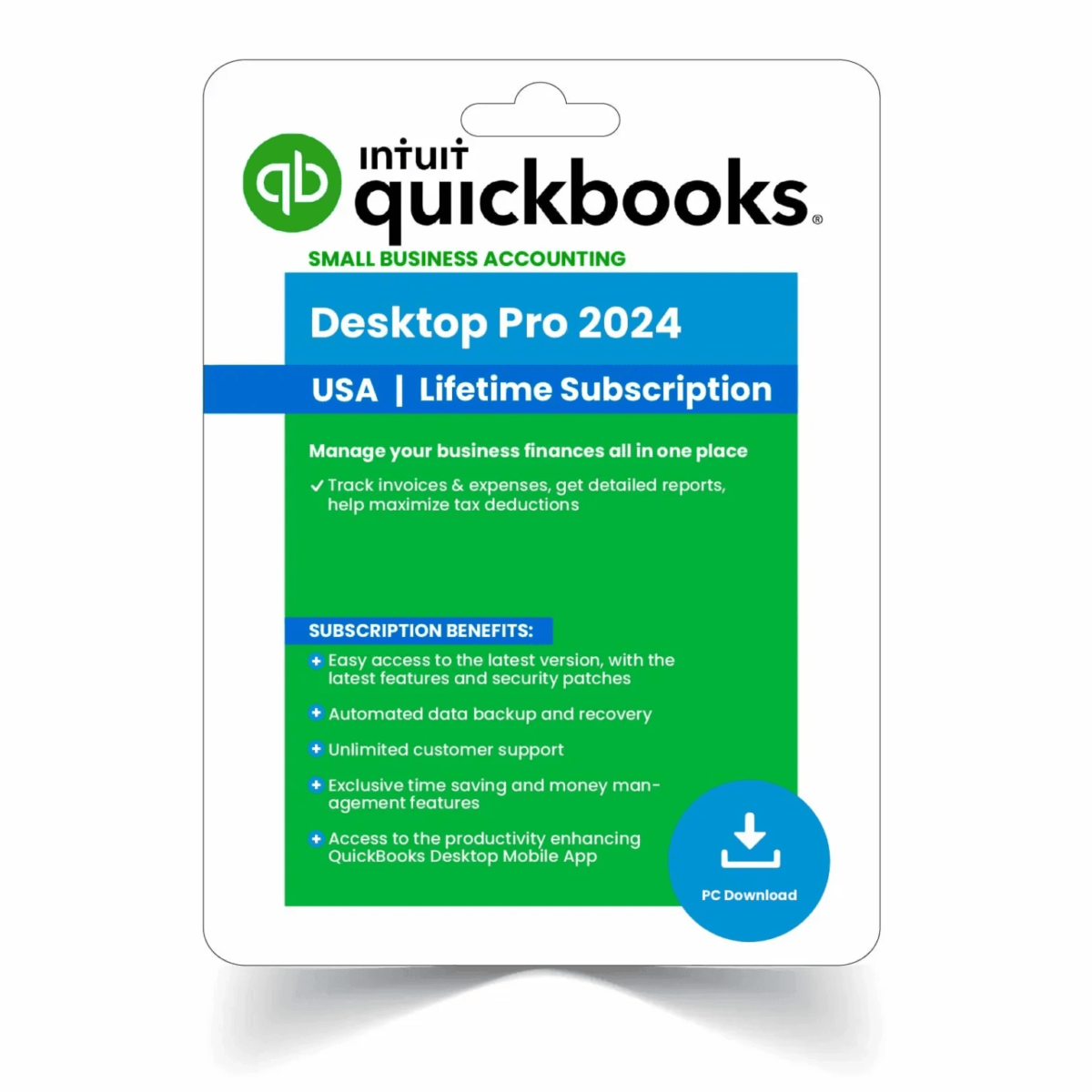 Quickbooks desktop Pro 2024 for windows – lifetime license, not a Subscription